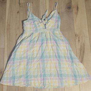 Coquette Pastel Gingham Spring Easter Dress w/ Pockets